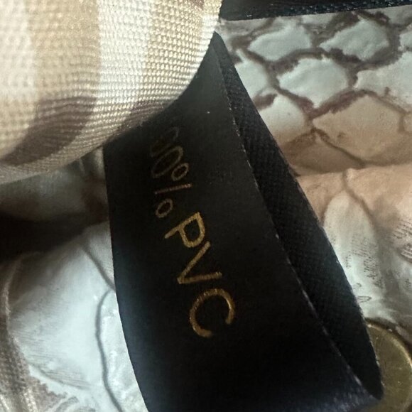 Jessica Simpson Snakeskin Print Handbag Purse Tote Vegan Leather Large Women's - Picture 10 of 10